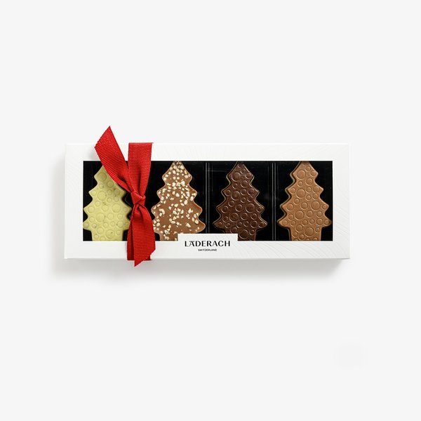 Chocolate Christmas Fir Tree, 4pcs