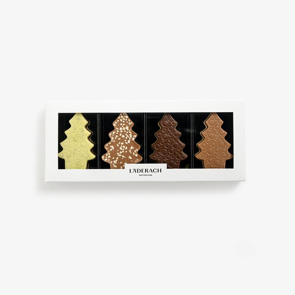 Chocolate Christmas Fir Tree, 4pcs